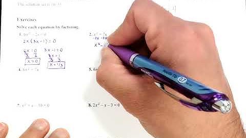 4-3 Solving Quadratic Equations by Factoring