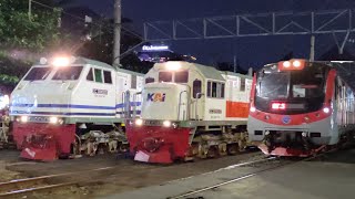 RAMAINYA KERETA API DI PERLINTASAN KERETA MALIOBORO STASIUN TUGU YOGYAKARTA, Ada Lokomotif Spesial !