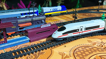 HIGH SPEED TRAIN, CLASSICAL STEAM TRAIN, OSX RAILCAR DIESEL ASMR RUNNING SESSION DS WORLD MINIATURE