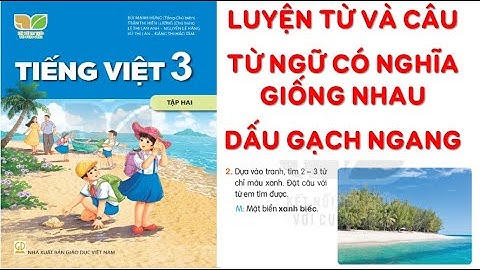 TỪ NGỮ CÓ NGHĨA GIỐNG NHAU . DẤU GẠCH NGANG TV3 TẬP 2 SÁCH KẾT NỐI( HAY NHẤT)