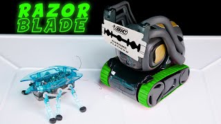 ROBOT COCKROACH VS ROBOT ANKI VECTOR WITH A RAZOR BLADE! Ai ROBOT REACTION