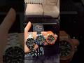 New OMEGA Planet Ocean 600M. 42mm. Orange and blue bezel, rubber strap and steel on steel.