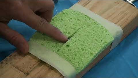 Burying knot at end of continous pattern