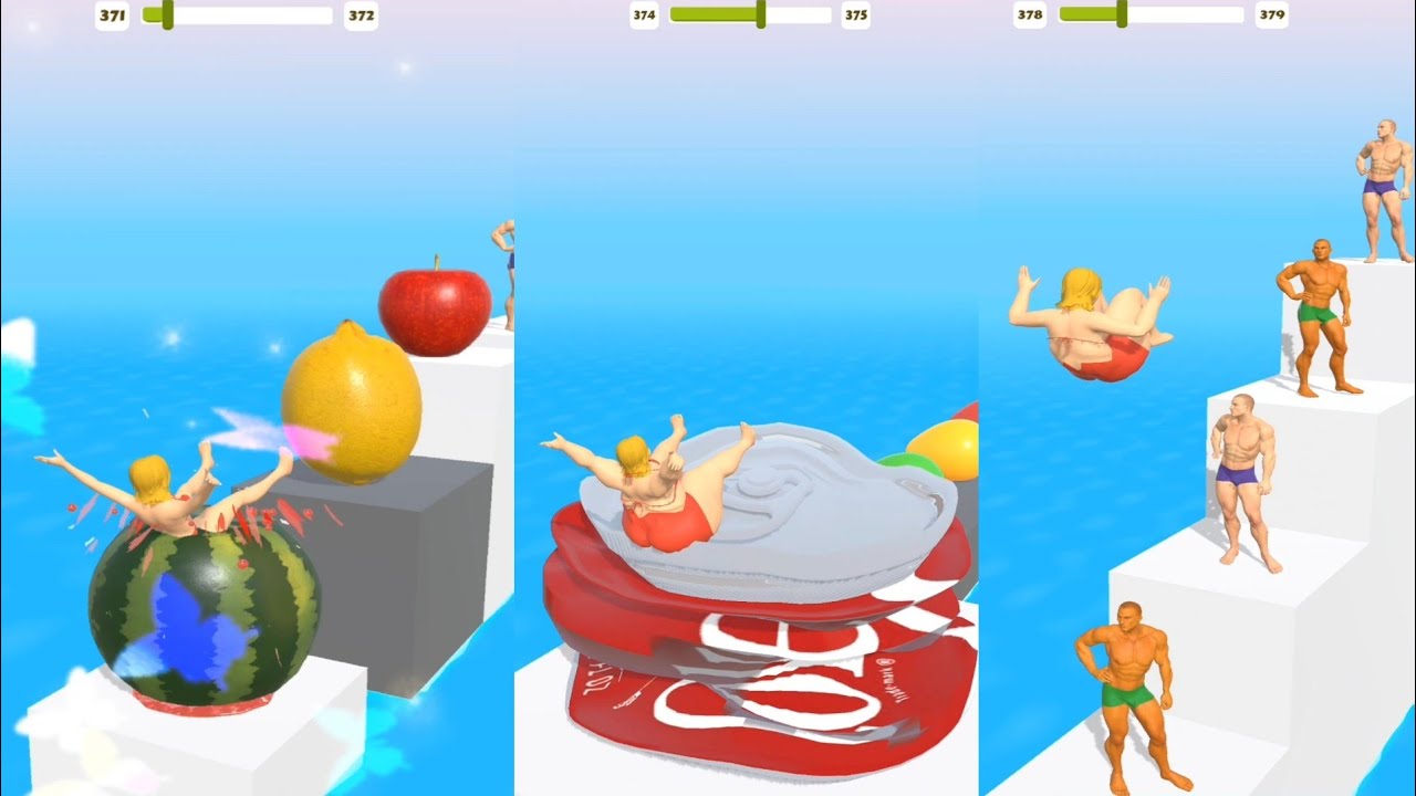 Girl jumping game! All levels android/ ios best gameplay levels 371_379 ...