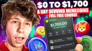 $0 TO $1,700/day Developing Memecoins on Pump Fun (FULL BEGINNER COURSE)