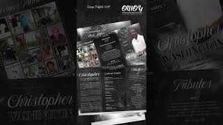 Christopher Washington Funeral Program Design - Large Trifold