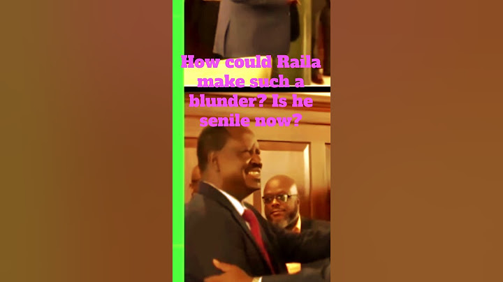 How could Raila make such a political blunder? Is he getting senile?