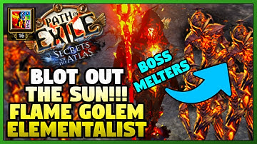 BOSS MELTING GOLEMS / Flame Golem Elementalist Build Guide [PoE Mercenaries]