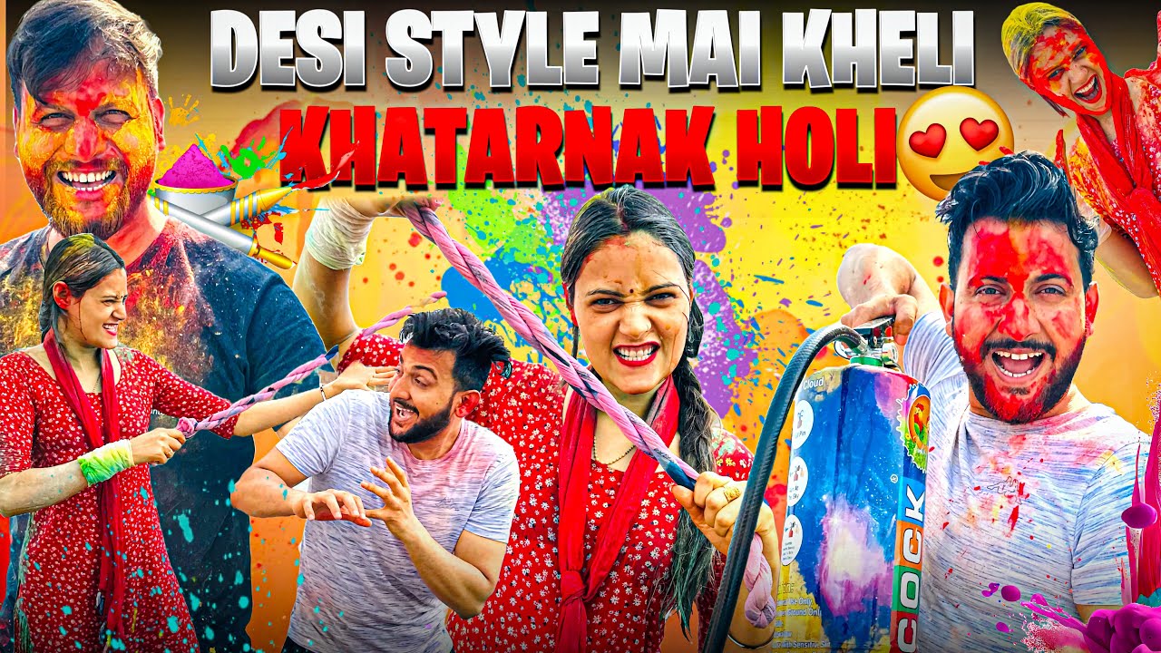 Desi Style Mai Kheli Khatarnak Holi😱🎉 | Vinay Thakur Vlogs