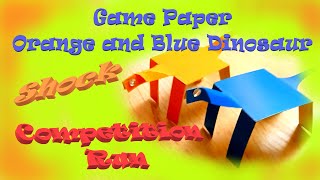 Game Paper Orange and Blue Dinosaur: Competition Run - Shock