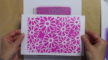 Gelli Arts® Flower Stencil - Designed to print with 5x7 Gelli Arts® printing plate