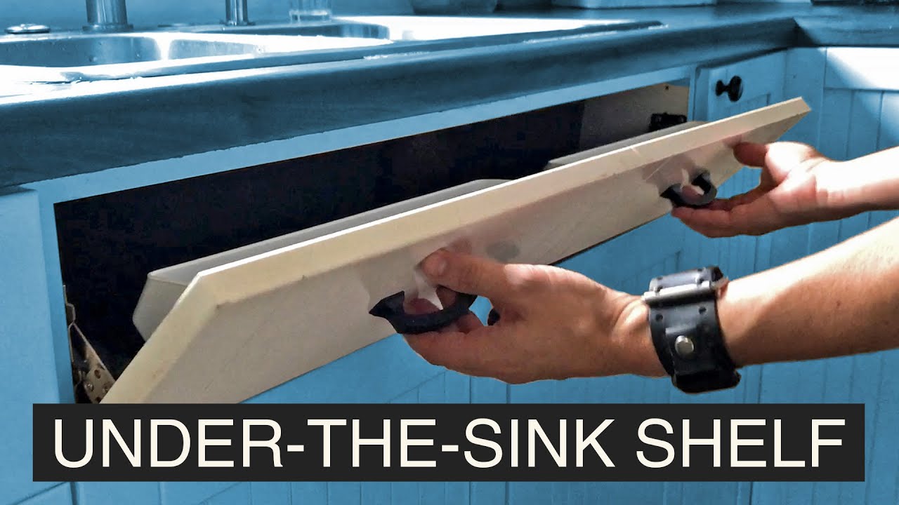 DIY UndertheSink Shelf Hack! YouTube