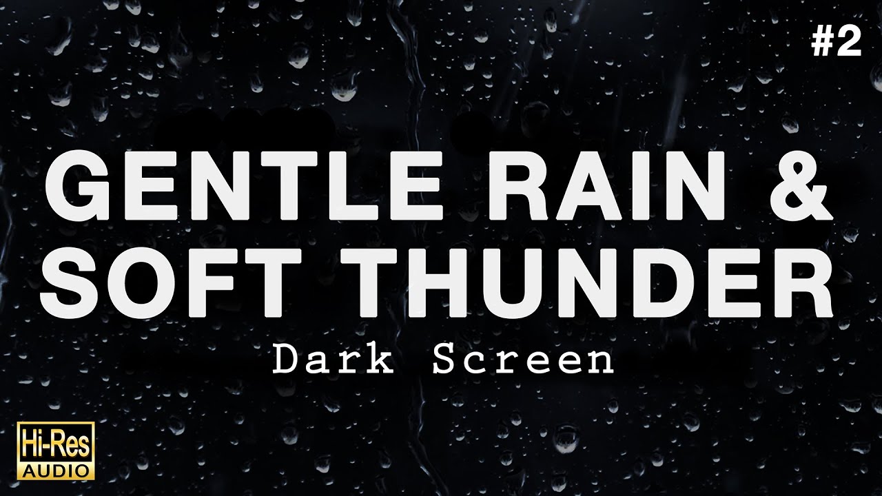 THUNDER and RAIN Sounds for Sleeping BLACK SCREEN | Sleep and Relaxation | Dark Screen Nature Sounds