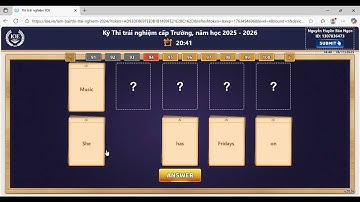Thi trải nghiệm IOE  lớp 4 cấp trường