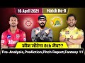 IPL 2021-Panjab Kings vs Chennai Super Kings 8th Match Prediction,Pre-analysis&Fantasy11