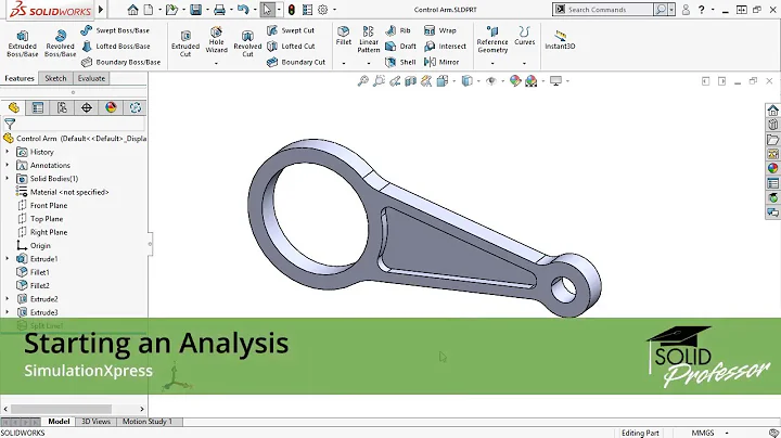 How to Start a SOLIDWORKS SimulationXpress Analysis