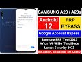 Samsung A20 Frp Bypass | Samsung A20s frp Bypass Android 11 | samsung a20s frp unlock tool
