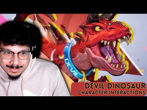 Simply Cinema | Marvel Rivals All Devil Dinosaur Interactions (Reaction)