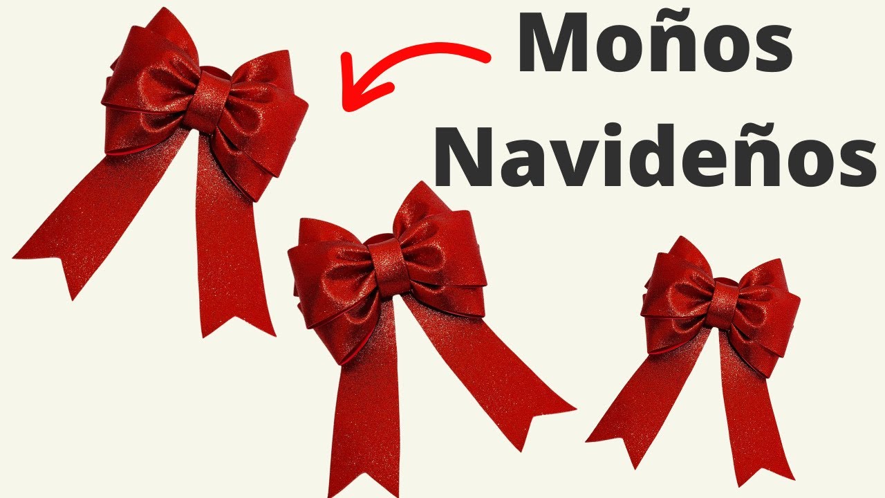 Cómo hacer MOÑOS NAVIDEÑOS para el árbol de navidad fácil y rápido