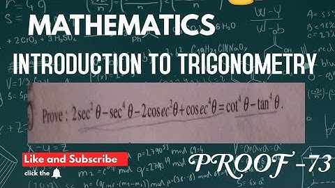 Prove the following identities: 2sec^2θ−sec^4θ− 2cosec^2θ+cosec^4θ=cot^4θ− tan^4θ