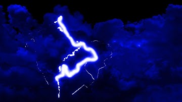 Blue Thunderstorm Animated Clouds 4K Lightning Electric Motion Background Wallpaper Screensaver
