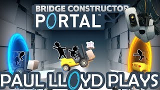 BRIDGE CONSTRUCTOR PORTAL - Level 35 & 36 (Gameplay)