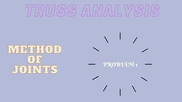 Truss analysis Method of joints Problem no 1 : solved problem of truss