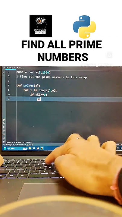 Find all prime numbers in python 🌟#prime #number #python #youtubeshorts ...