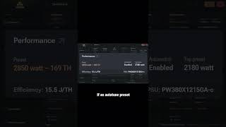 Vnish Firmware Dashbord Overwiew. Performance widget #cryptomining #asicoptimization #vnish