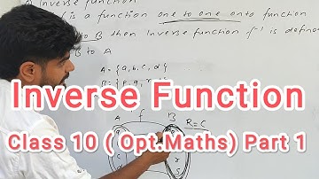 Class 10 ( Opt.Maths) Inverse function Based on New syllabus 2080