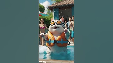 "Mèo Mơ Đi Học Bơi – Ai Nhìn Cũng Vừa Cười Vừa Thương!". Shorts.