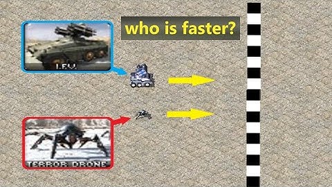Who is faster... Terror Drone or IFV? - Red Alert 2