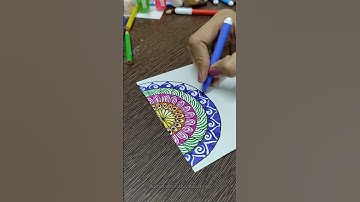 Draw an easy mandala with me ☺🧿 #art #shortvideo #mandala #drawing #tutorials