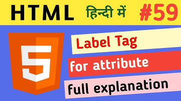 59. label in Html | For Attribute of label tag in Html | Developer Zamil