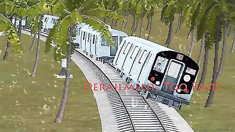 R160 New York Subway in India Got Derailment Because Too Fast in Rainy Day - Train Sim