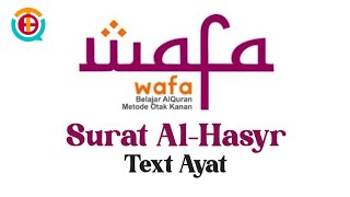 Surat Al Hasyr Merdu Text Ayat Murottal Metode Wafa