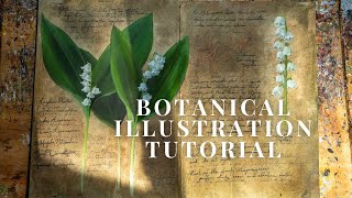 Create Vintage Botanical Illustrations || Green Academia Oil Painting