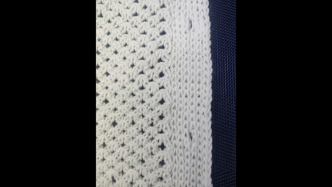 Вертикальная петля для пуговицы спицами на планке.