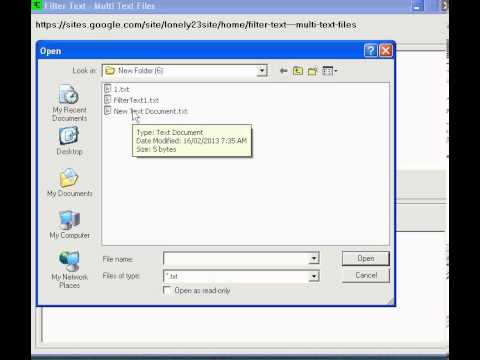 Filter Text - Multi Text Files
