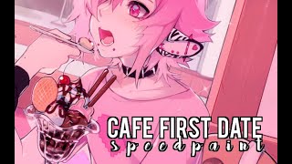 CAFE FIRST DATE  speedpaint