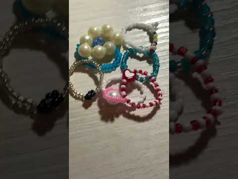 Идеи для колечек, уровень:легко:) #рекомендации #shorts #бисер #бисероплетение #изделия