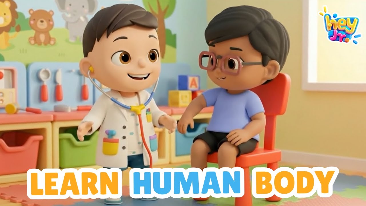 Изучение частей тела: кожа, мышцы и кости | Наука для детей | Hey Junior Kids | Образовательные в...