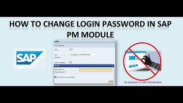 How to change login password in SAP PM Module