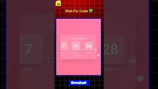⏰ Glassmorphic Clock Banaya In 8s! HTML CSS JavaScript Magic | DevZiaul #Shorts