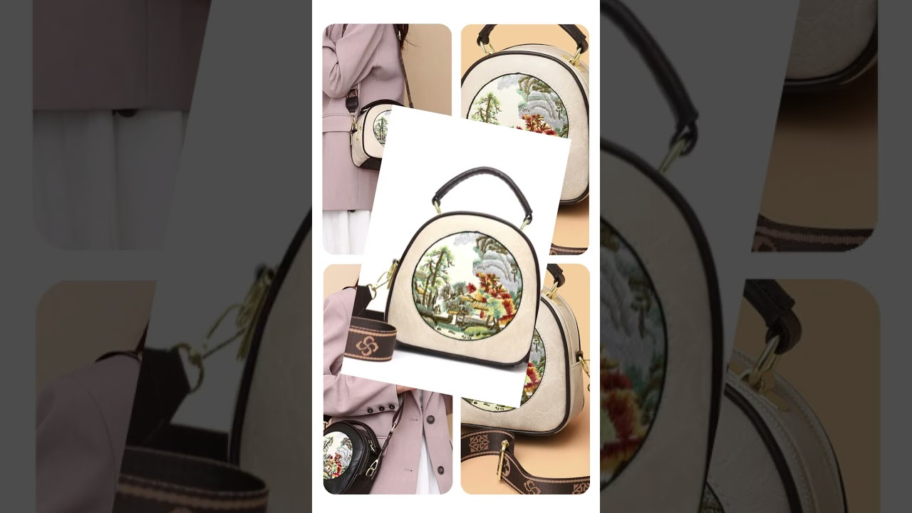 Vintage Embroidered Thread Shoulder Bag – Elegant Retro Style Mother’s Handbag