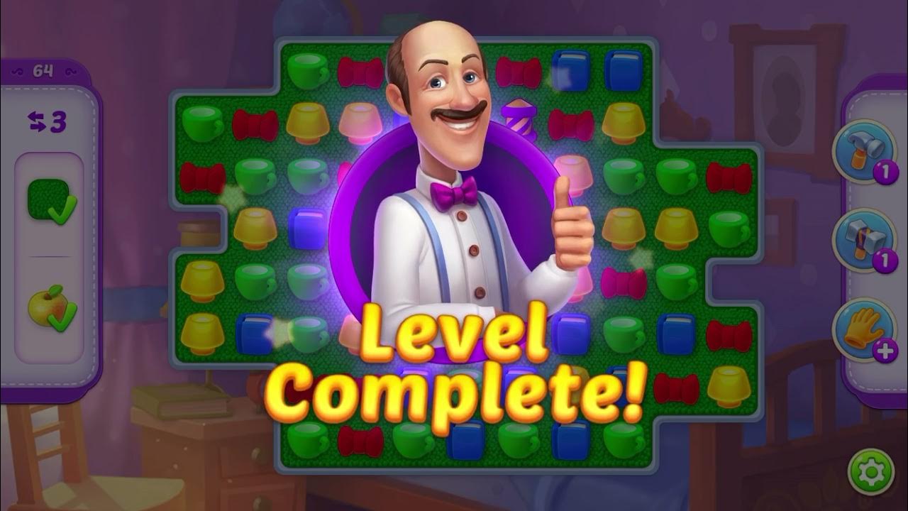 How To Beat Level 64 On Homescapes Homescapes level 64, 65 - YouTube