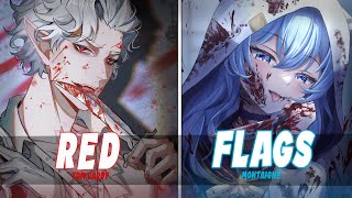 Nightcore | SPED UP ↬ Red Flags [Switching Vocals]