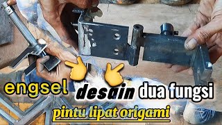 Desain pemula pada pembuatan pintu lipat Engsel dua Fungsi||perlu di coba untuk perkembangan