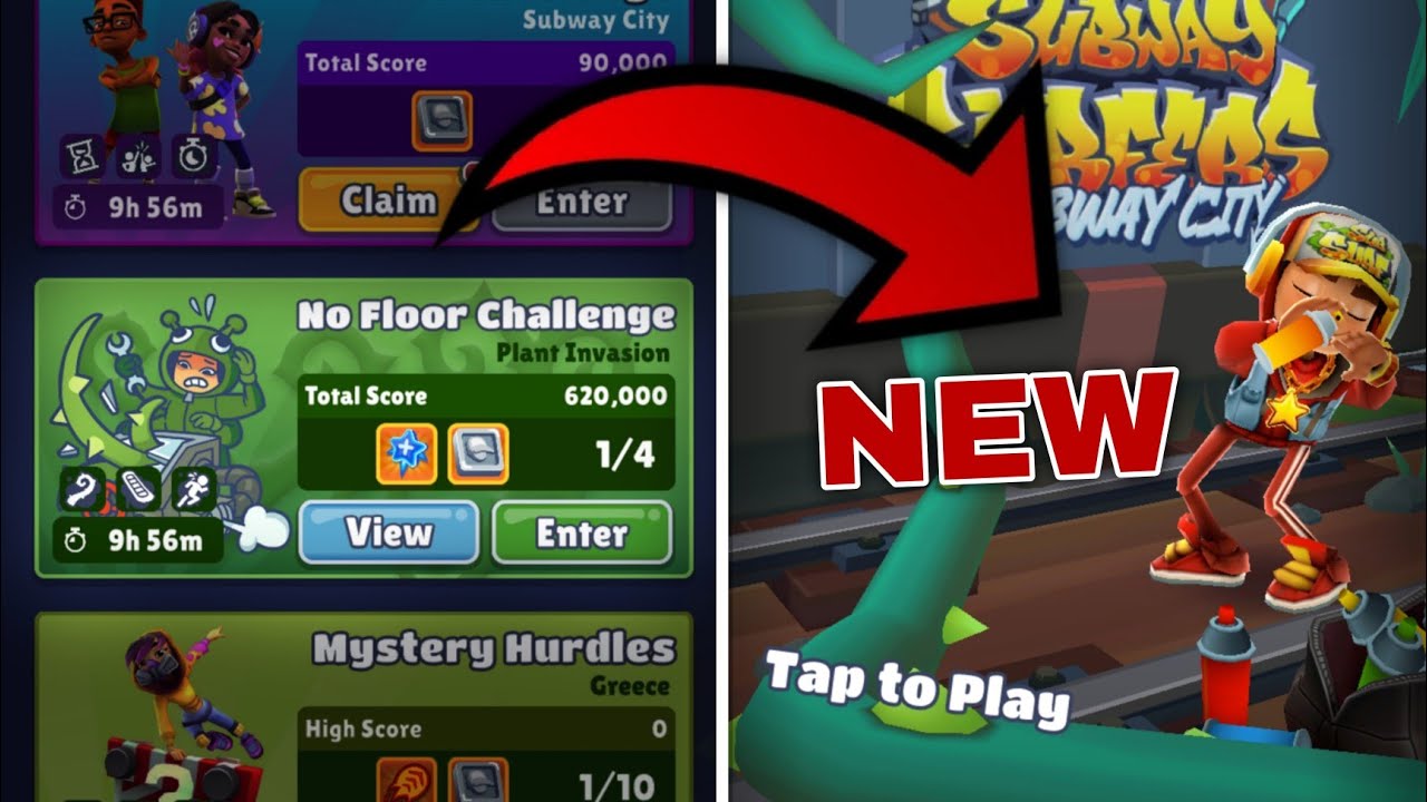 play the no floor challenge in the events tab now! #subwaysurfers #pla