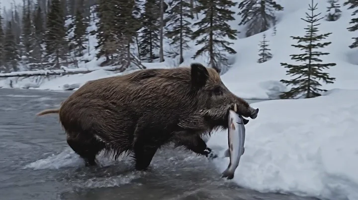 Yukon Trail Camera | –40°C | A Torn Wild Boar and the Grizzly, Master of the Territory